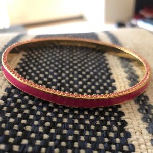 Kate Spade Pink Rhinestone and Gold  Bracelet